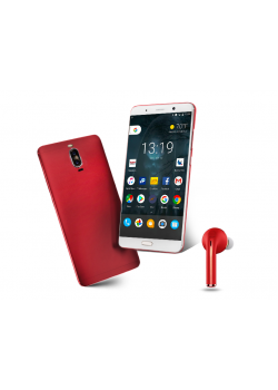 2 in 1 Bundle Offer, Lenosed N9, Dual Sim, Dual Cam, 5.0" IPS, Red, Vovg Wireless Bluetooth Headset, White